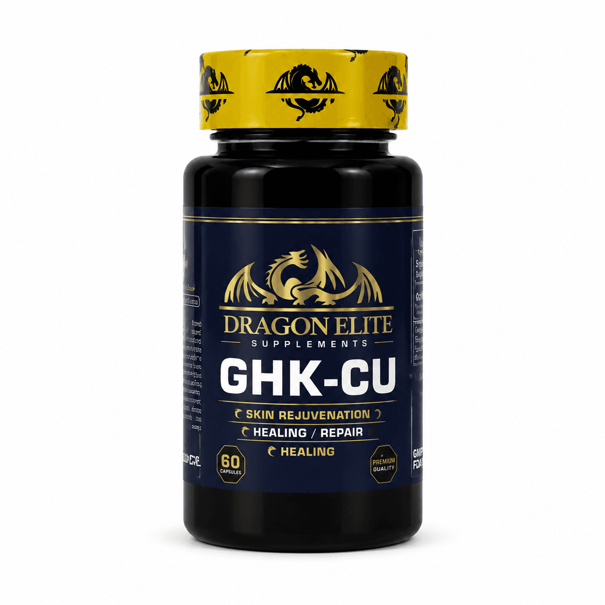 Dragon Elite GHK-Cu 1000mcg — 60 Cápsulas – Peptídeos