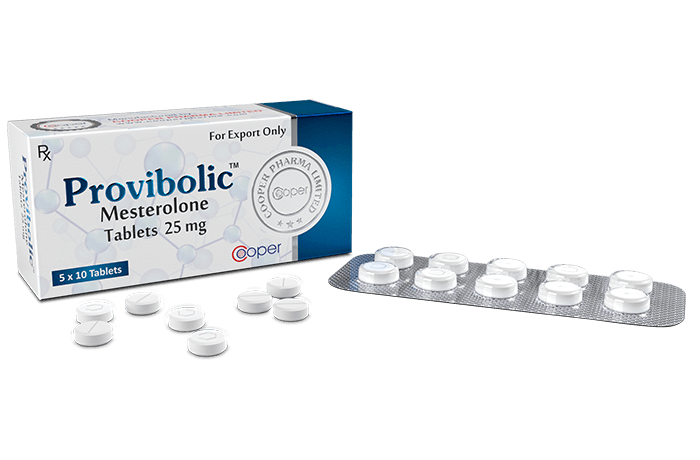 Provibolic Mesterolone Pro 25mg – 50 Comprimidos — Kit 5un – Construtor Muscular