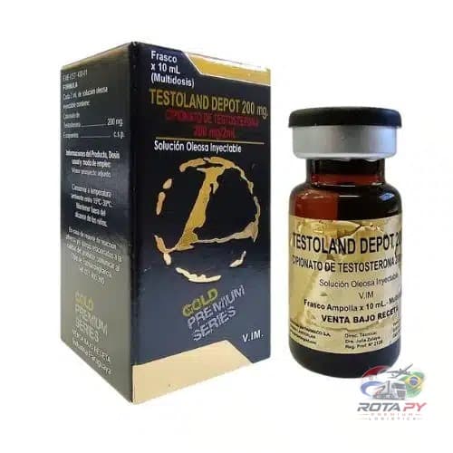 Testoland Depot Gold Premium 200mg/2ml – 10ml — Kit 5un – Construtor Muscular