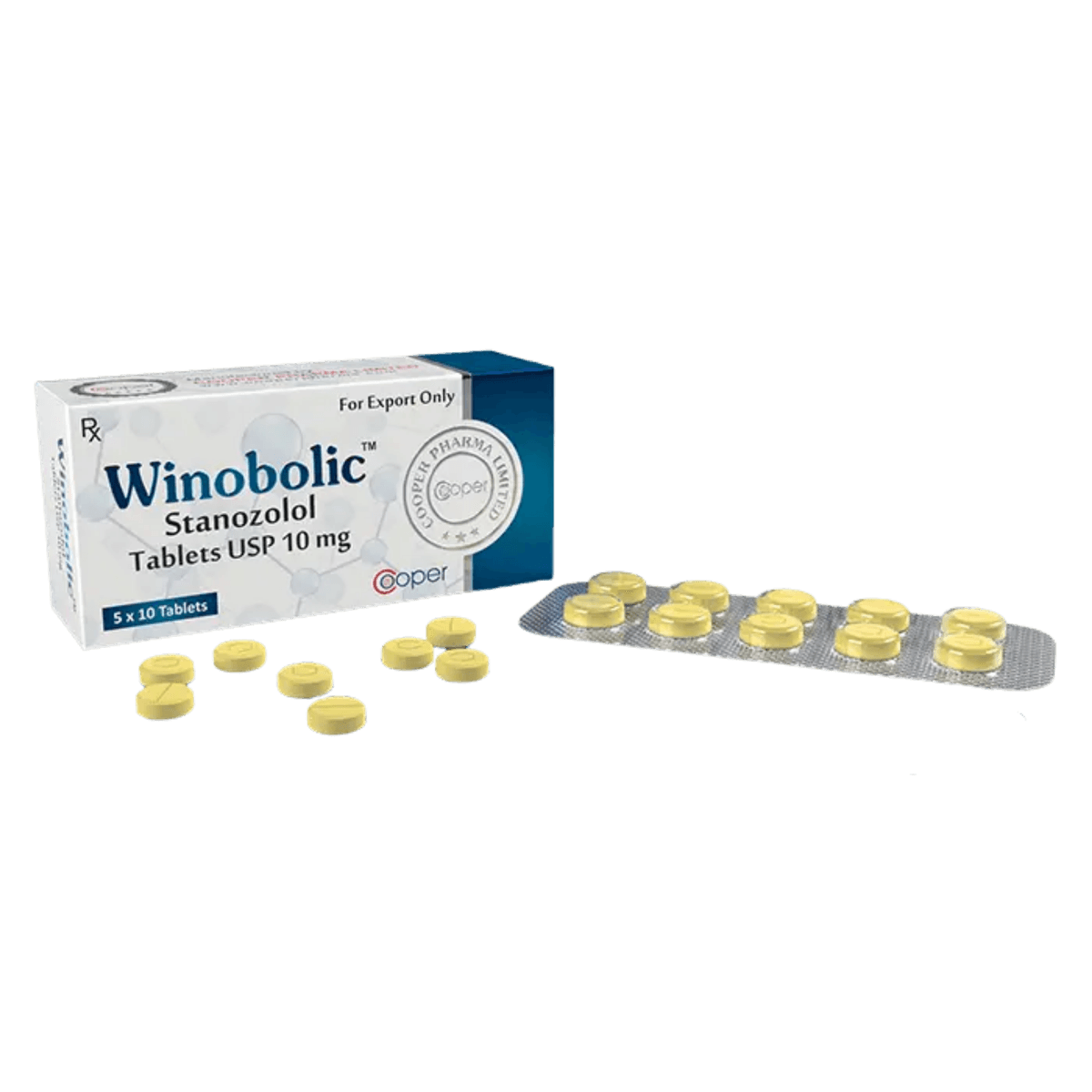 Winobolic Stanozolol Pro 10mg – 50 Comprimidos — Kit 5un – Construtor Muscular