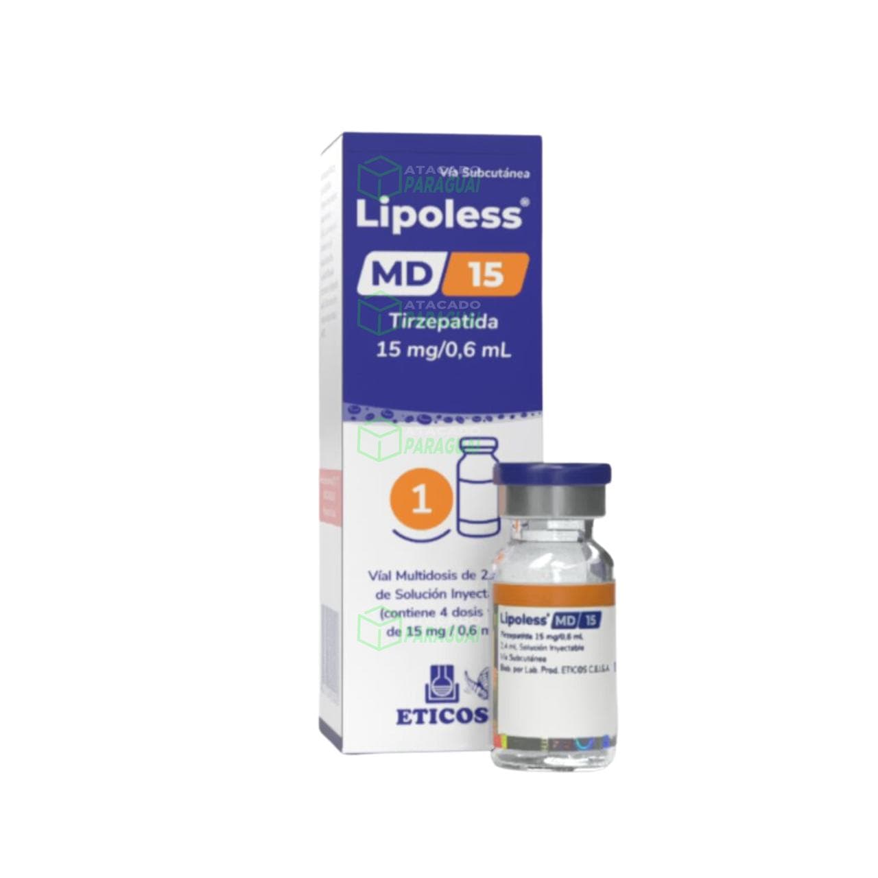 LIPOLESS TIRZEPATIDA 15 MG / 0,6 ML – 01 VIAL