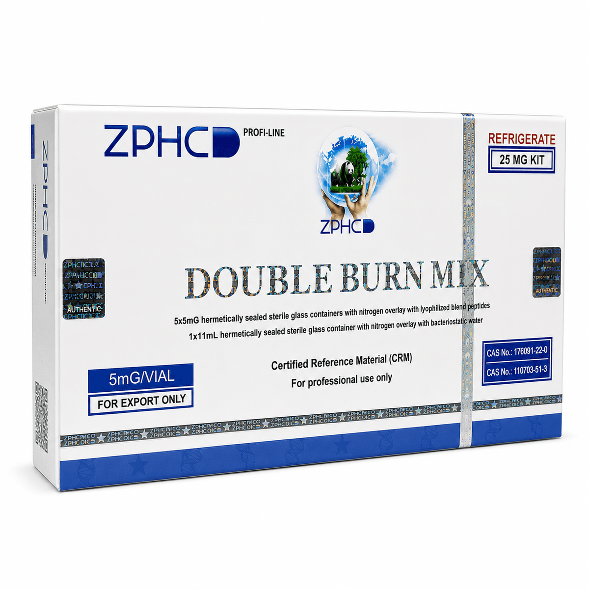 Double Burn Mix 25mg ZPHC — 5 Vials – Peptídeos