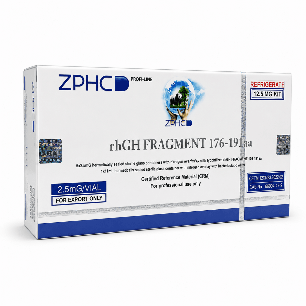HGH Fragment 12,5mg ZPHC — 5 Vials – Peptídeos
