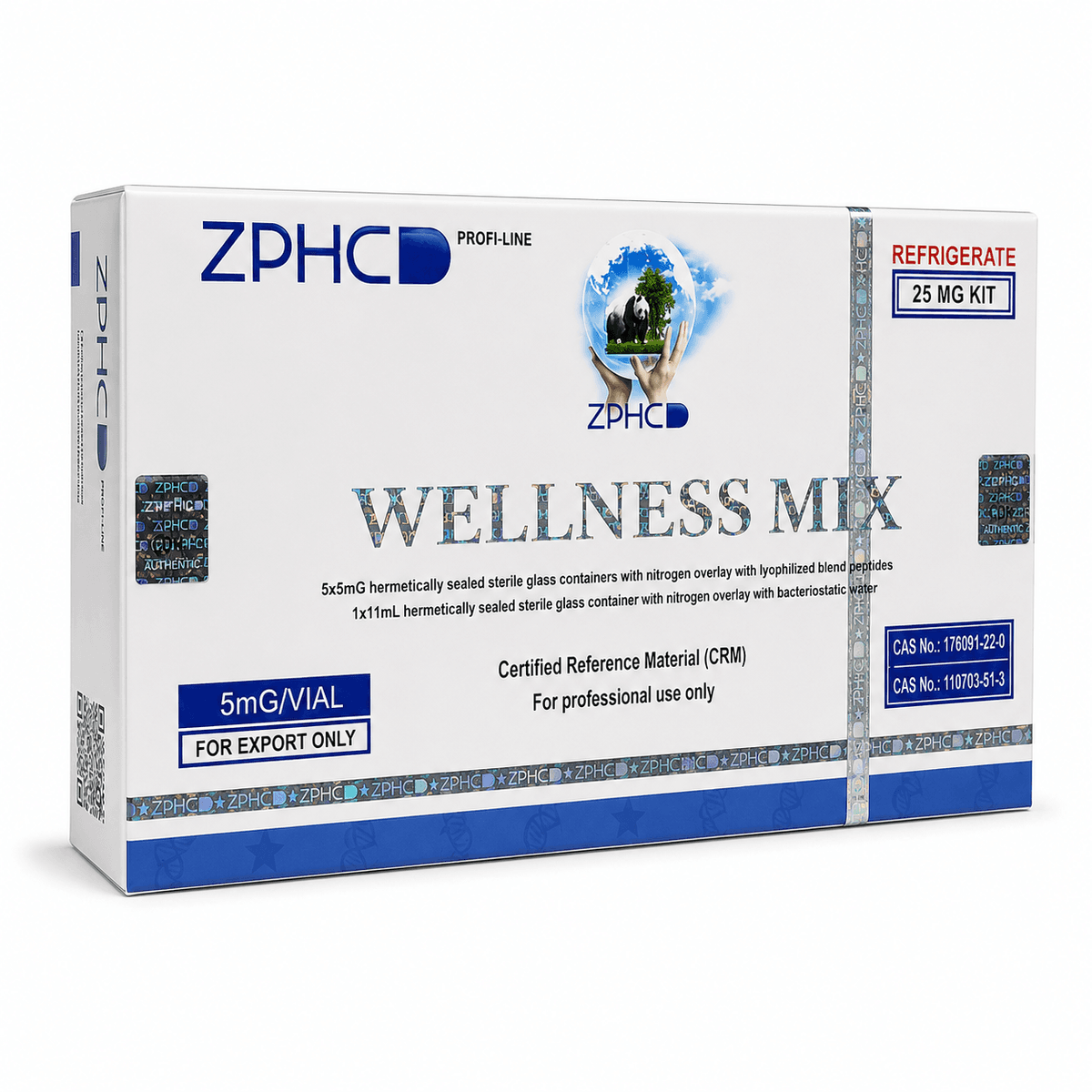 Wellness Mix 25mg ZPHC — 5 Vials – Peptídeos