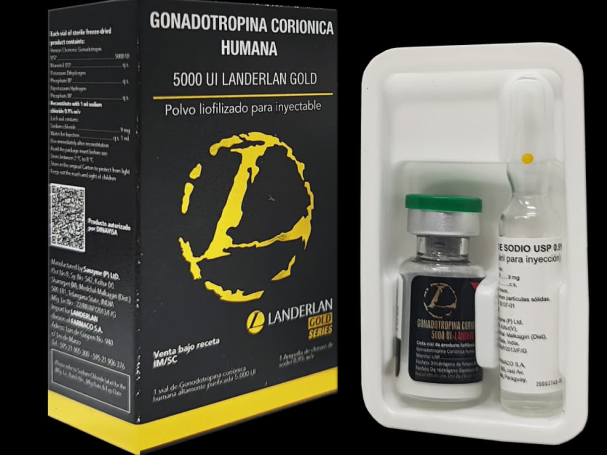 Gonadotrofina HCG Landerlan Gold Premium 5000 UI — Kit 5un – Construtor Muscular