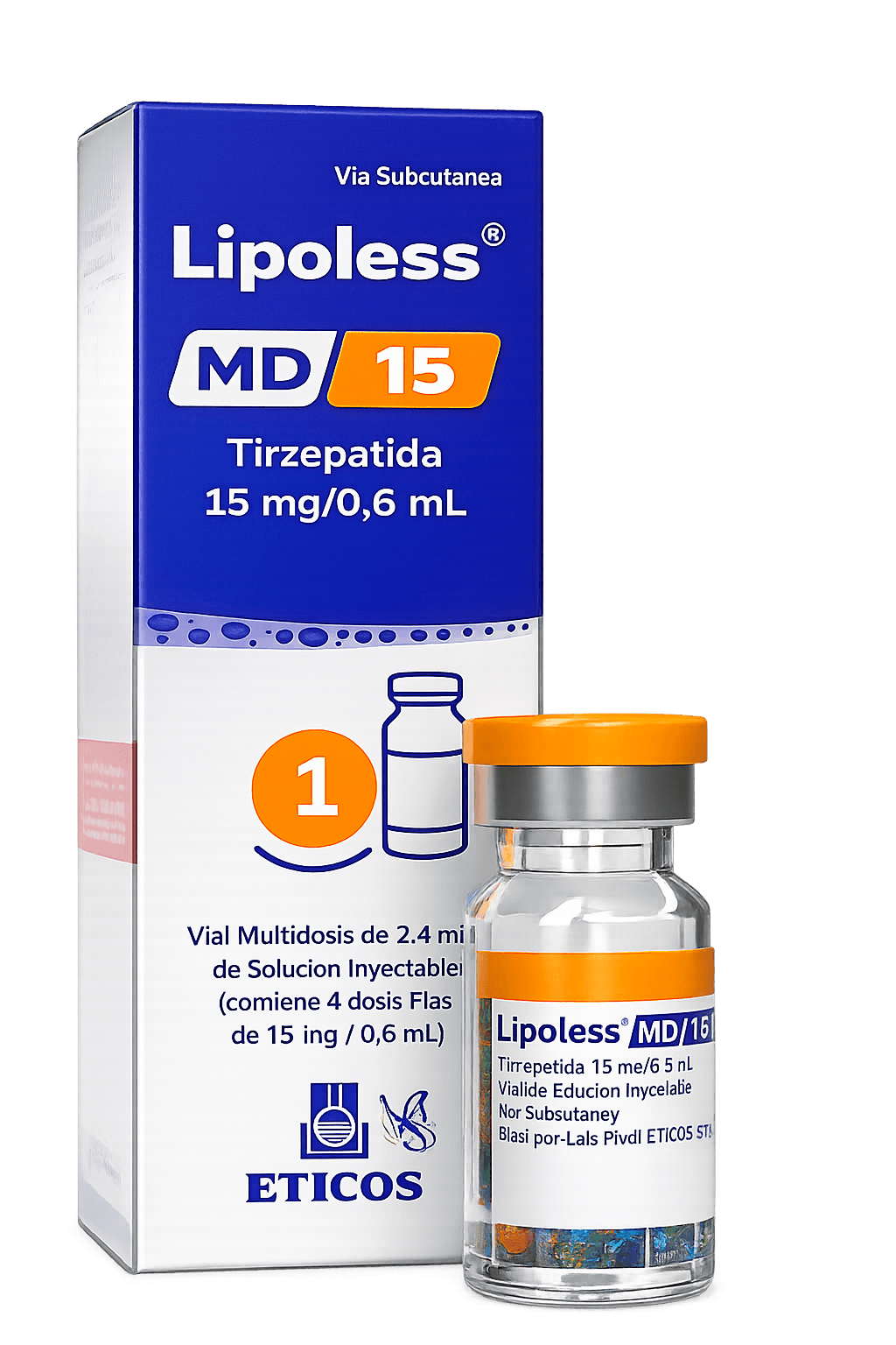 Kit 5x Lipoless MD 15mg — 4 Ampolas
