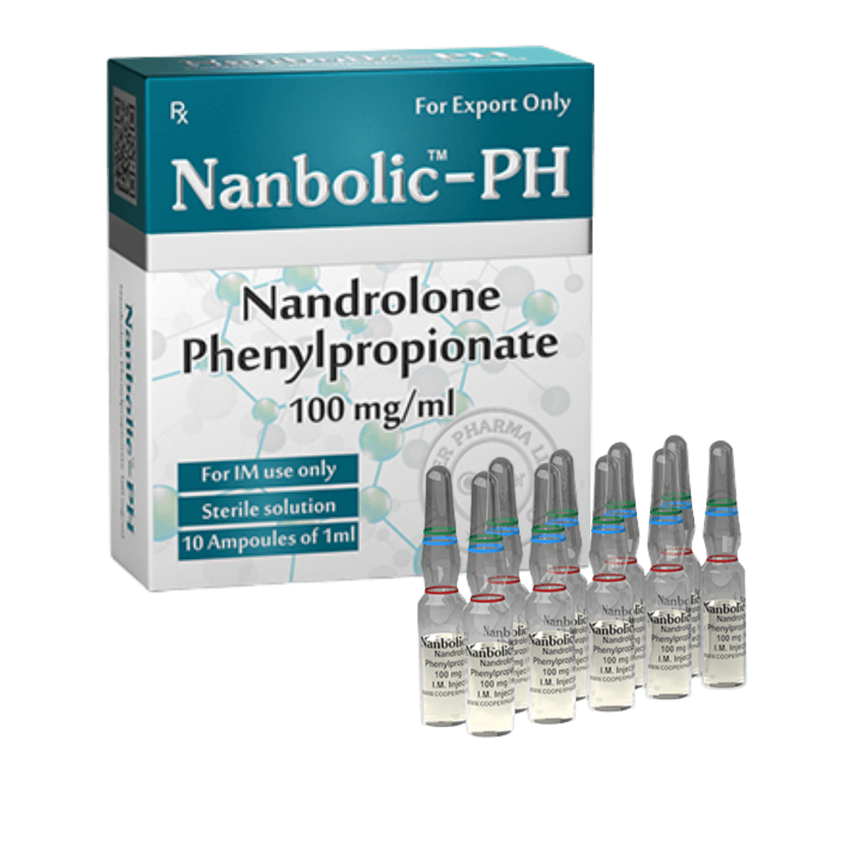 Nanbolic-PH Nandrolone Phenyl 100mg/ml – 10 Ampolas — Kit 5un – Construtor Muscular