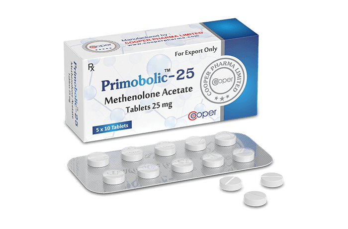 Primobolic Metenolone Acetate Oral 25mg – 50 Comprimidos — Kit 5un – Construtor Muscular