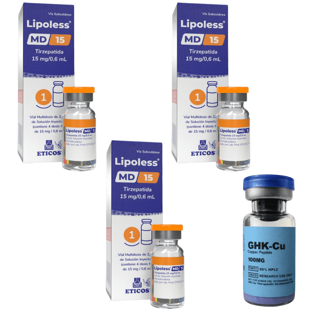 Kit Protocolo Completo — 3× Lipoless + GHK-Cu – Controle Metabólico