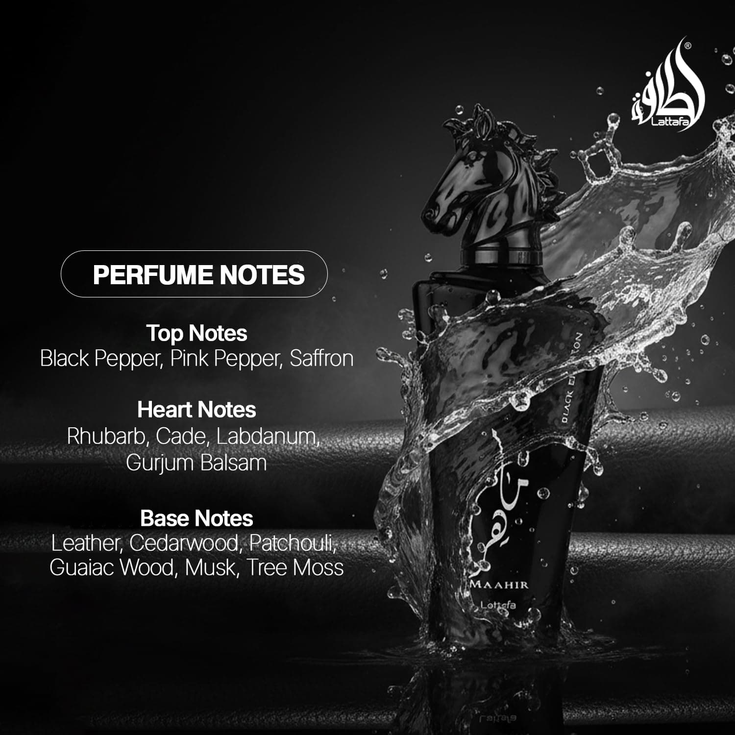 Lattafa Maahir Black Edition EDP 100ml – Fragrâncias Orientais
